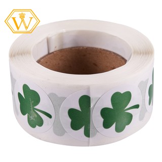 Set 500 Nhãn Dán Cửa Sổ Hình Cỏ Bốn Lá Trang Trí Giáng Sinh