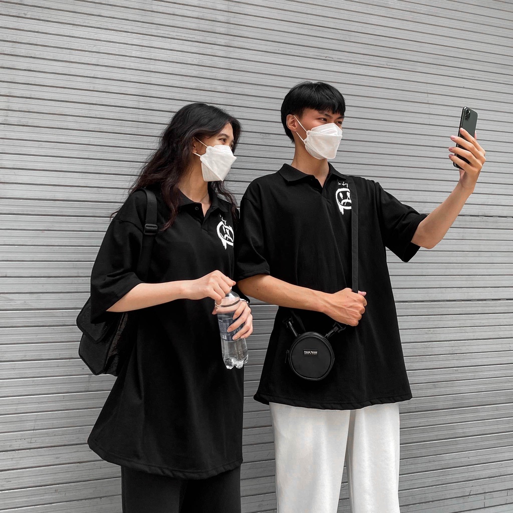 ÁO THUN FF FORM RỘNG POLO IM SAD, VẢI THUN 2 CHIỀU 100% COTTON 250G