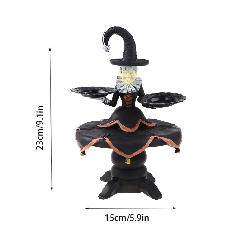 Aoto Khay Đứng Trưng Bày Bánh Cupcake Hình Phù Thủy Bằng Nhựa Resin Trang Trí Nhà Cửa Dịp Halloween