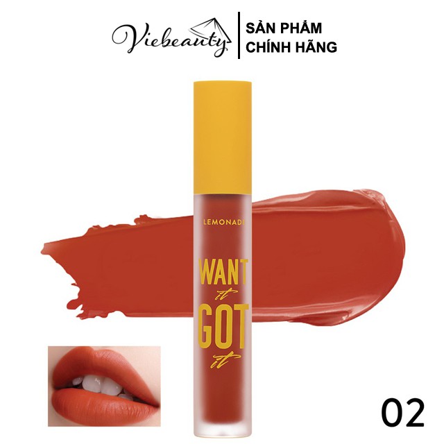 Son Kem Lì Nhẹ Môi Lemonade Want It Got It Lipcream 5g - Khongcoson