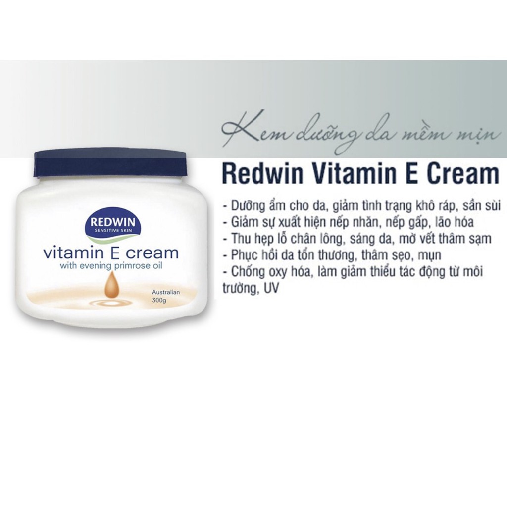 [CHÍNH HÃNG] Kem dưỡng da mêm mịn Redwin Vitamin E