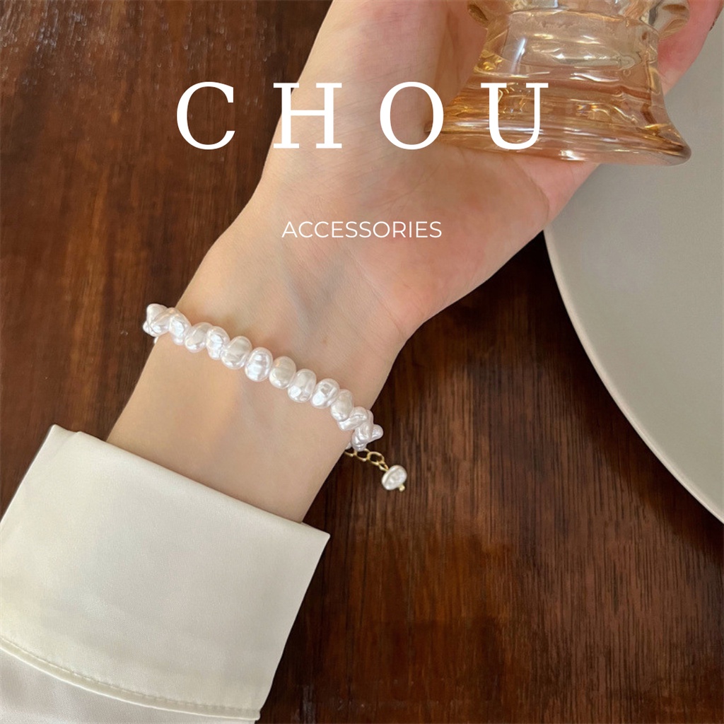 Vòng Tay, Lắc Tay Hạt Ngọc Oval Basic | CHOU ACCESSORIES |