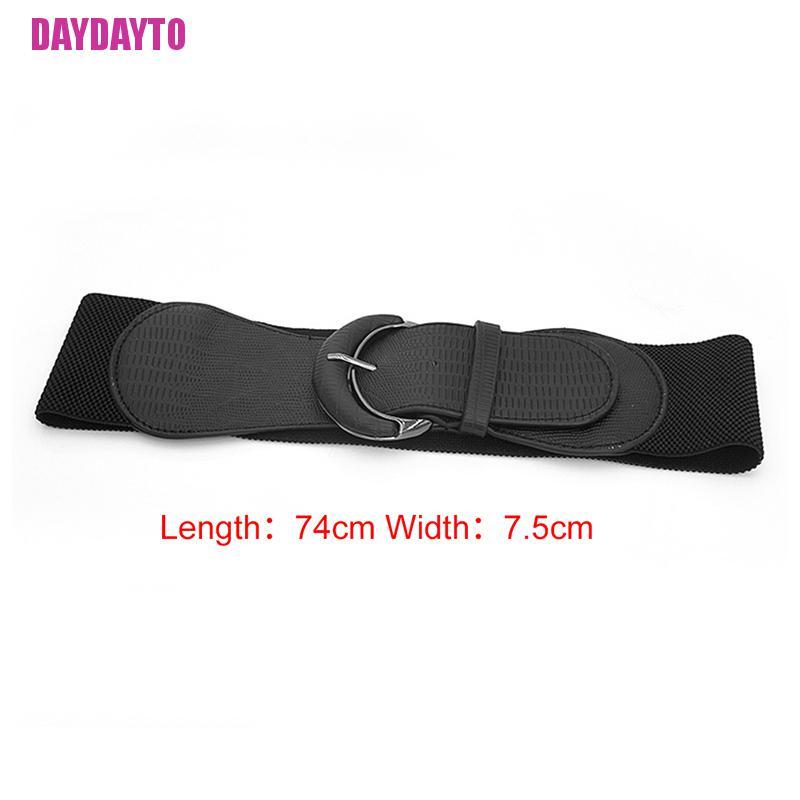 Thắt Lưng Giả Da Bản Rộng Co Giãn Thời Trang Cho Nữ