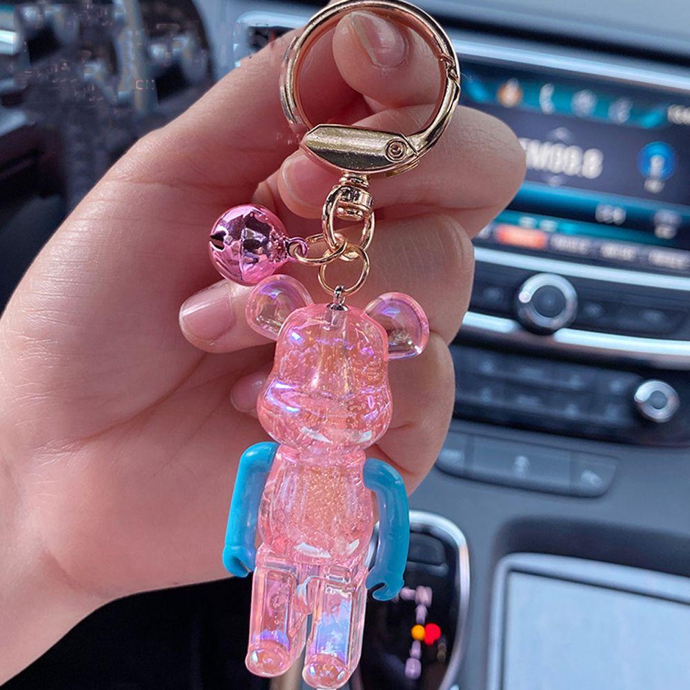 Móc Khóa Hình Gấu Bông Trong Suốt Dễ Thương