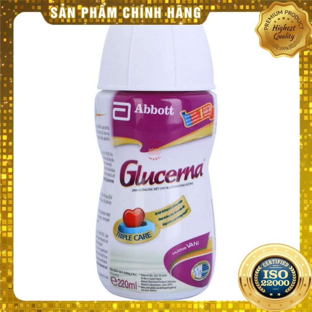 [ Yams Mart ] Sữa Nước Abbott Glucerna Hương Vani 220ml