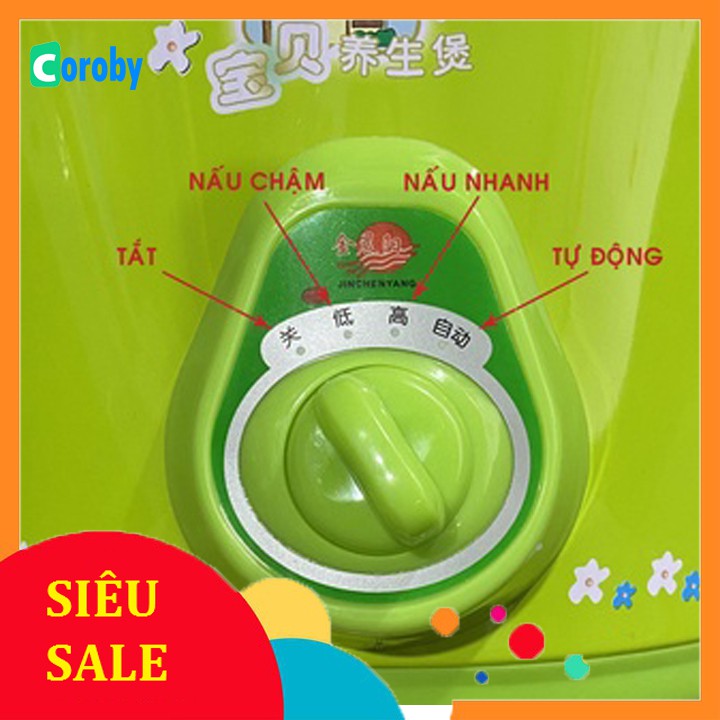 Nồi Nấu Cháo Chậm Cho Em Bé Đa Năng - Nồi Kho Cá - 1,5L Bảo hành 12 Tháng ( màu Xanh)