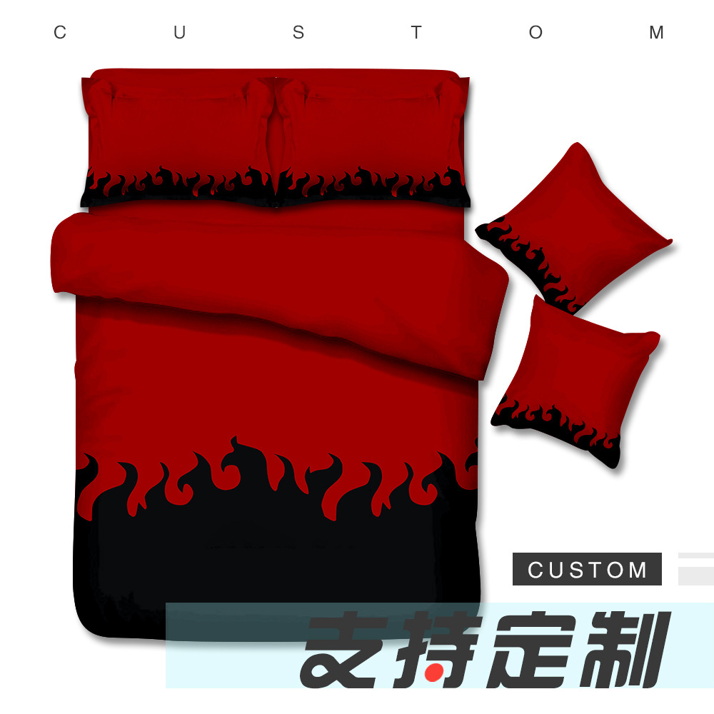 Bộ Drap giường Đơn / Đôi In Hình NARUTO Sasuke Uchiha Akatsuki YT3