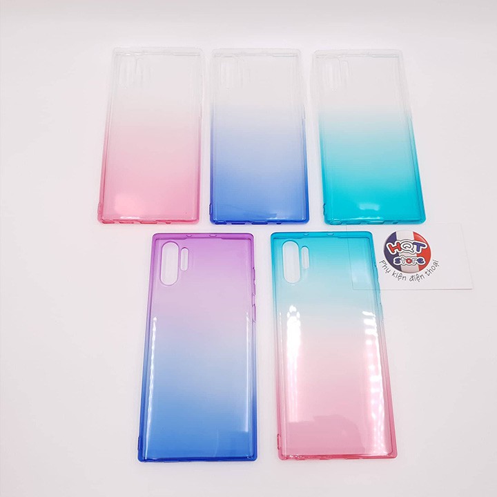 Ốp lưng dẻo trong suốt 7 màu Gradient cho Samsung Note 10 Plus / Note 10