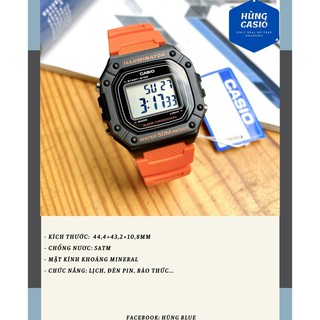 Đồng hồ nam nữ Casio W-218H kiểu dáng thể thao chính hãng