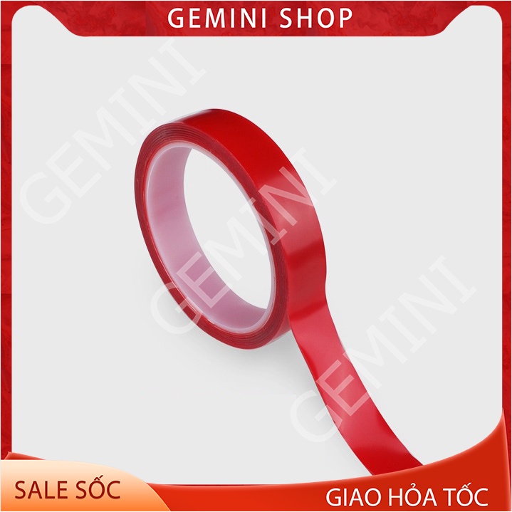 Băng dính 2 mặt dài 3 MÉT dán cường lực siêu gắn kết NGANG 10MM GEMINI SHOP