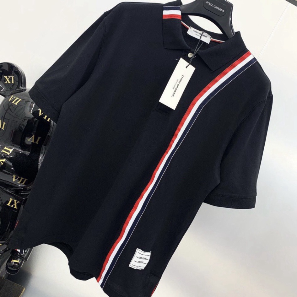 Áo Polo Nam Kẻ Sọc, Áo Thun Thom Browne Kẻ Sọc Cao Cấp Chất Cotton 100% 𝐌ạ𝐧𝐡 𝐓𝐨à𝐧 𝐒𝐡𝐨𝐩 𝟔𝟖