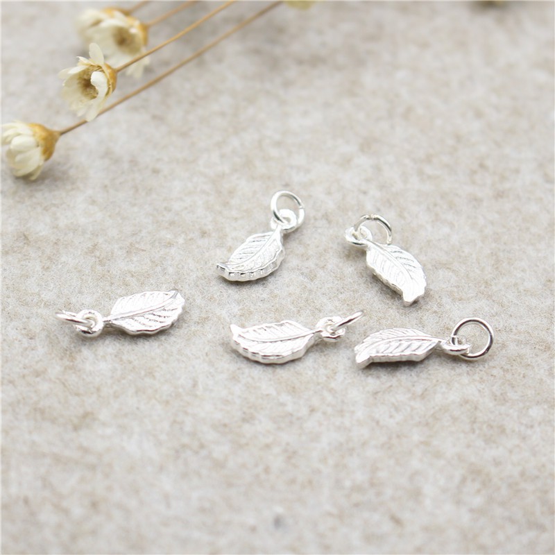 Charm bạc móc treo hình lá kiểu 3 - Charm Bạc 925 - Mã CB310