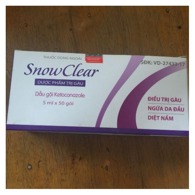 Dầu gội trị gàu SnowClear dạng gói - Hộp 50 gói