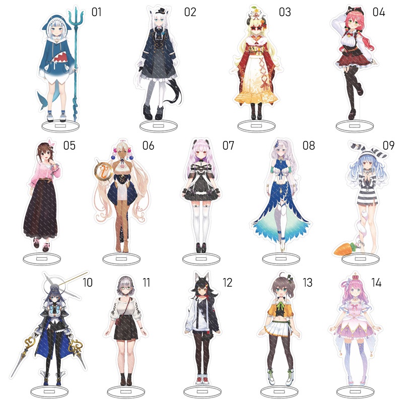 Mô Hình Nhân Vật Hololive Vtuber Usada Pekora Uruha Rushia Hosimati Suisei Trongugami Korone