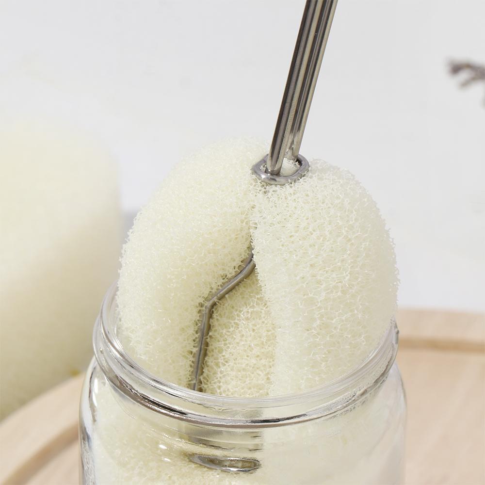 MUVAKO Miếng Bọt Biển Rửa Chén Bằng Thép Không Gỉ Có Thể Tháo Rời Tiện Dụng
