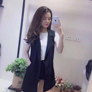 🍁 áo gile siêu xinh màu đen
