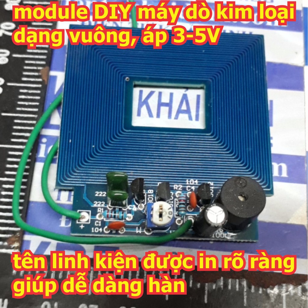 module DIY máy dò kim loại, full link kiện dùng trong thí nghiệm…dạng vuông kde5169