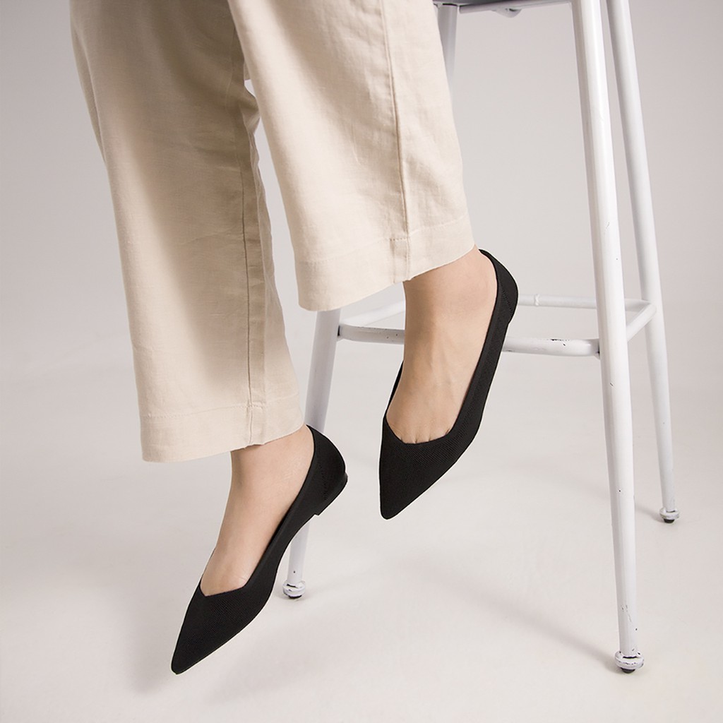 CORII - Giày Búp Bê The Black 2.0 Thời Trang và Thoải Mái Nhất - CR01 Đen