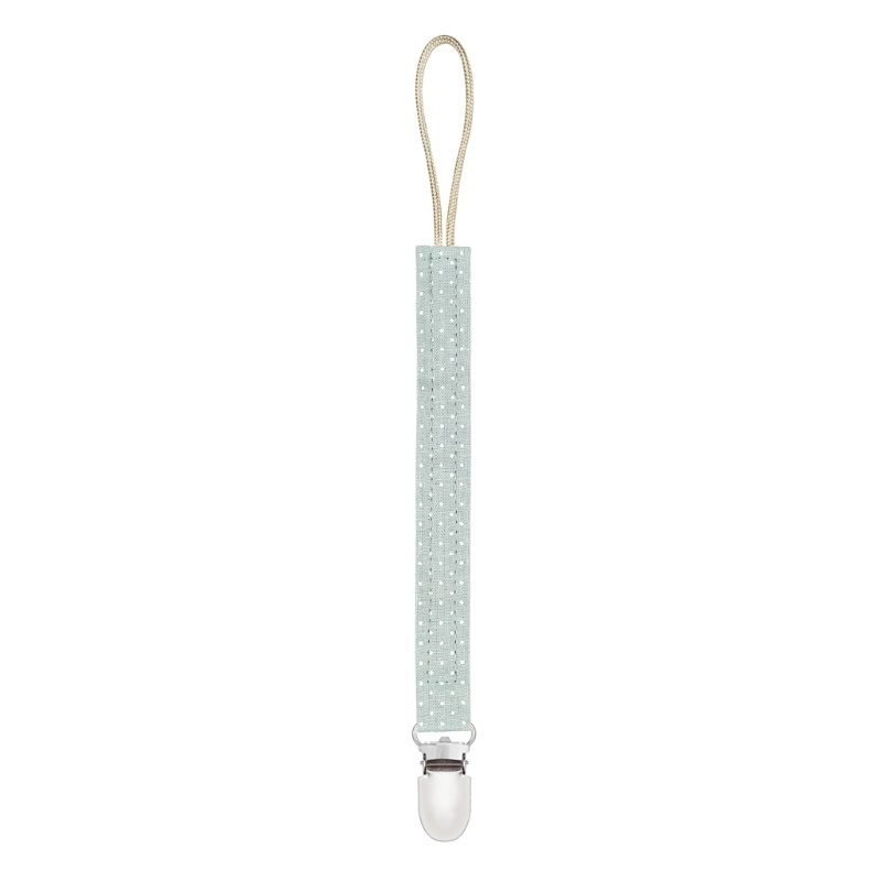 Giá Đỡ Núm Vú Giả Bằng Cotton Lanh Dễ Thương Có Dây Kẹp Cho Bé Trai / Gái