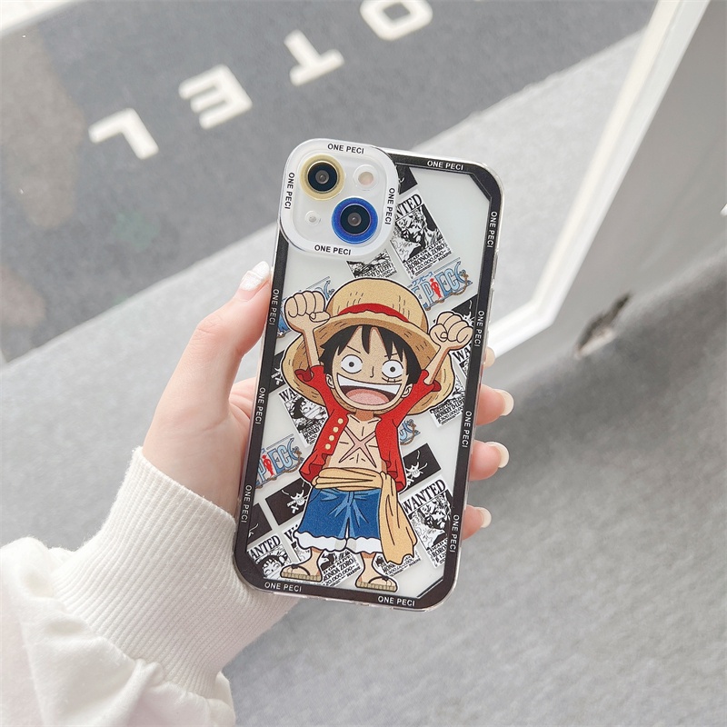 Ốp Điện Thoại Mềm Trong Suốt Chống Sốc In Hình Luffy One Piece Cho iPhone 14 13 12 11 Pro Max XR X XS Max 7 8 Plus
