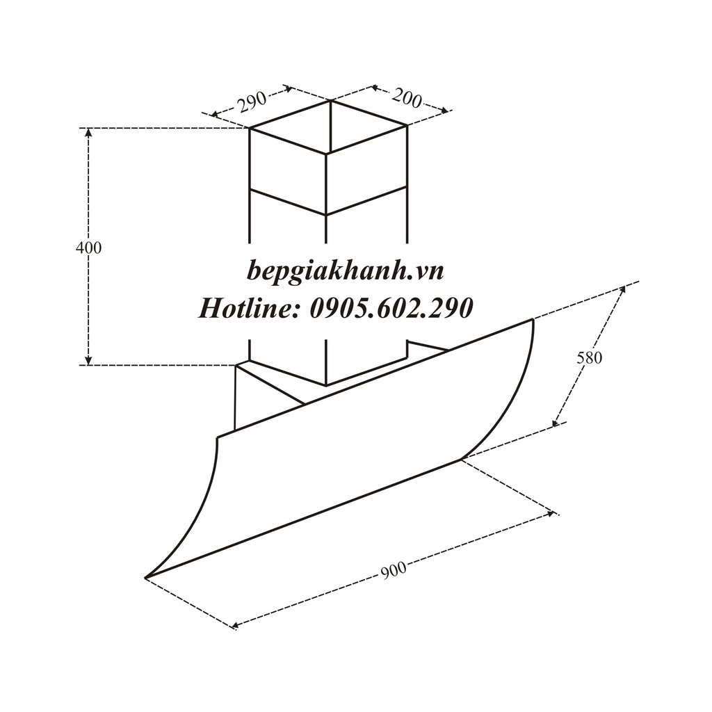 [HCM]Máy hút mùi dạng kính vát 90cm Giovani G-755 RS sản xuất Trung Quốc | BigBuy360 - bigbuy360.vn