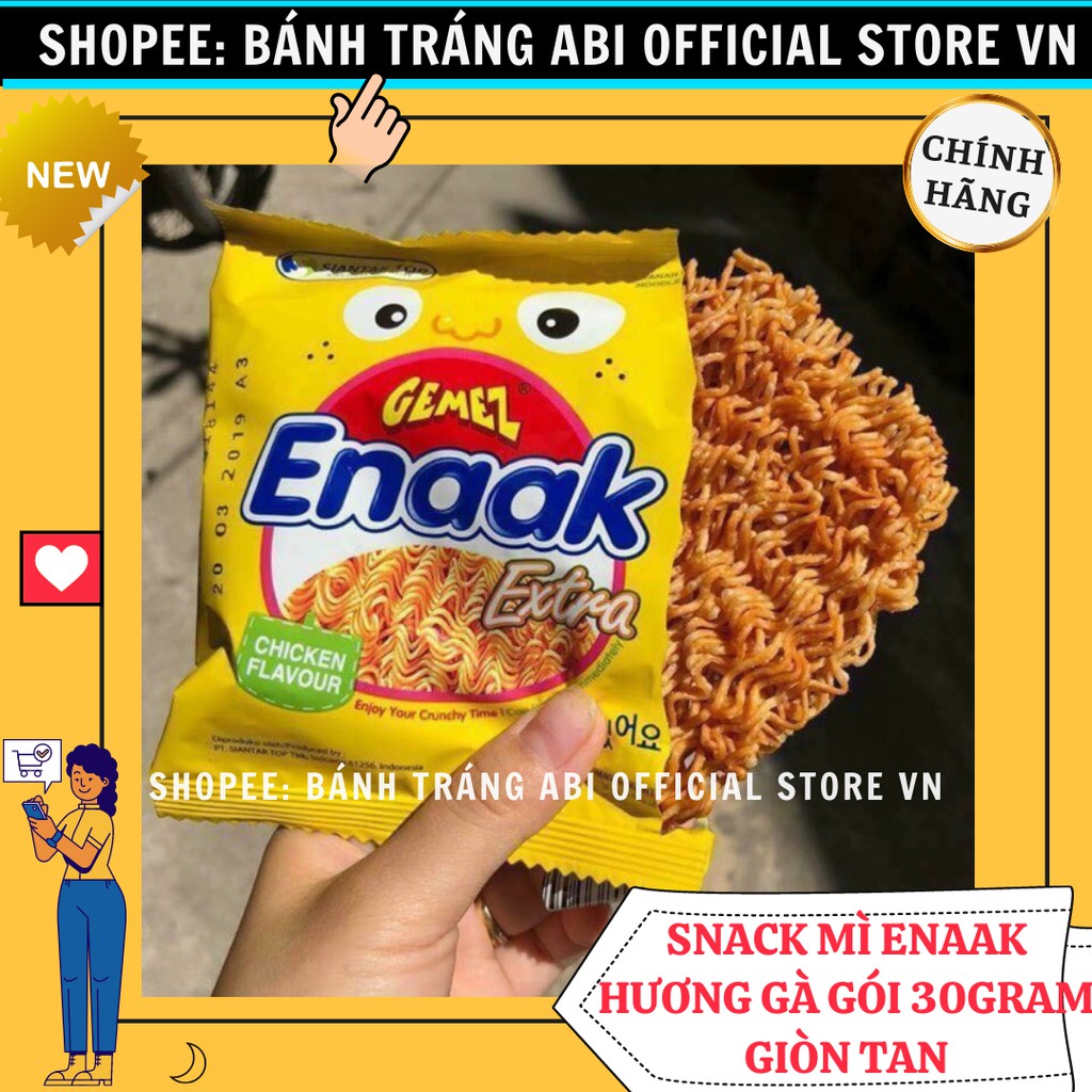 [ĂN VẶT NGON] SNACK MÌ HƯƠNG GÀ TRẺ EM ENAAK 2 LOẠI EXTRA VÀ BBQ | BigBuy360 - bigbuy360.vn