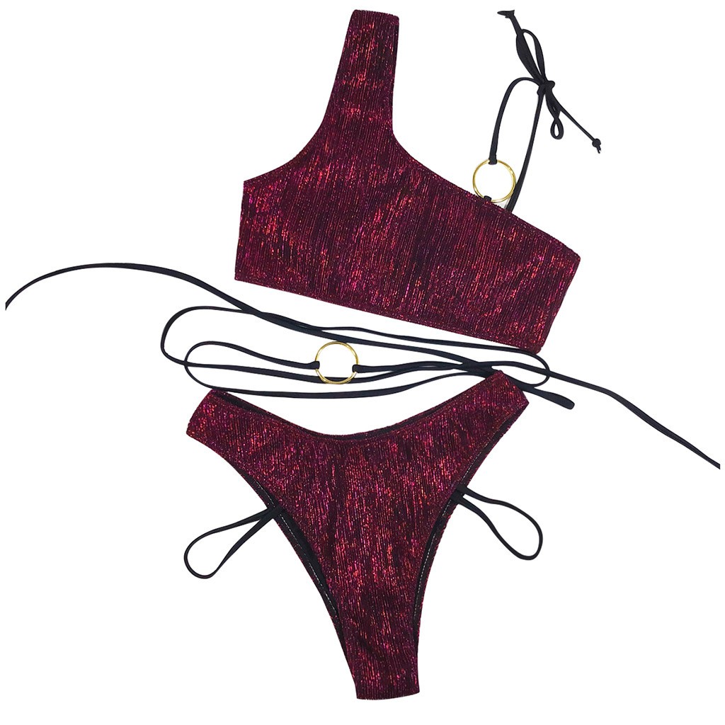 Đồ bơi có mút đệm đan dây vòng kim loại gợi cảm cho nữ | BigBuy360 - bigbuy360.vn