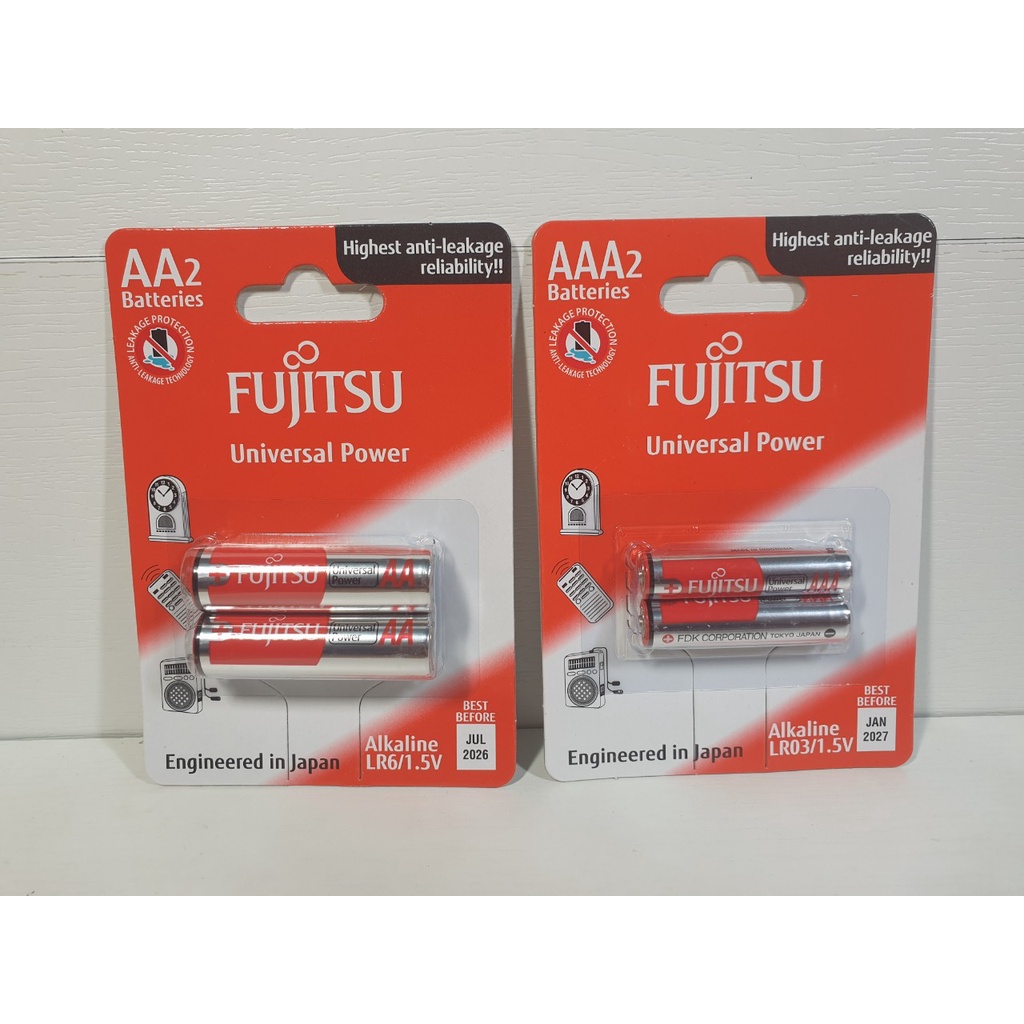 Pin Fujitsu Alkaline AA / AAA Vỉ 2 Viên (LR03/1.5V, LR6/1.5V), chính hãng - Điện gia dụng Hoàng Kim