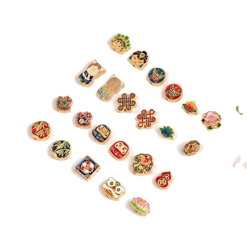 Hạt Cườm Vàng 14k Nhiều Màu Sắc Dùng Làm Vòng Tay diy