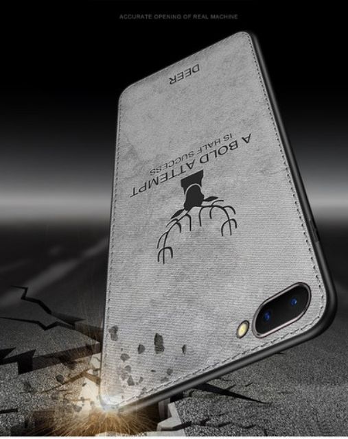 Ốp lưng Oppo A3s FREESHIP Từ 50k vải hình đầu hươu cao cấp