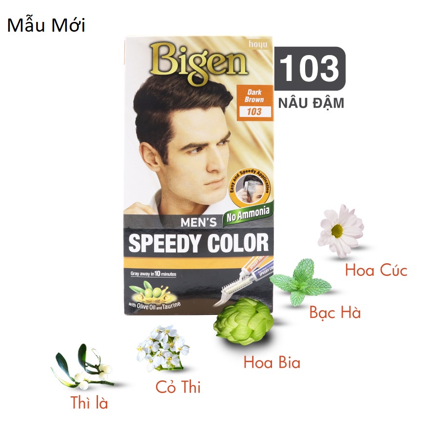 Thuốc Nhuộm Tóc phủ bạc Bigen Men’s Speedy Color 80ml (TO0857 TO0858 TO0859)