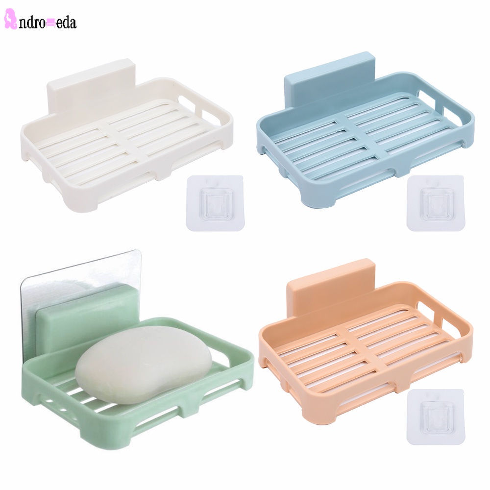 1 Giá Đựng Xà Phòng Gắn Tường Không Cần Khoan Tự Dính Tiện Dụng Màu Sắc Ngẫu Nhiên