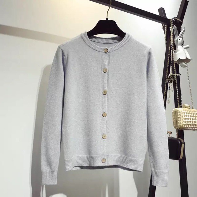 (HÀNG ORDER) Áo Cardigan len cúc cổ tròn M067-1 | BigBuy360 - bigbuy360.vn