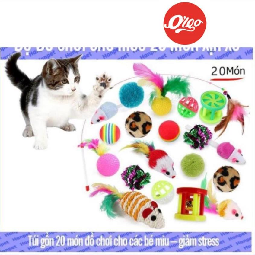 Orgo- Bộ Đồ Chơi mèo gồm 20 Món Cho Mèo chơi đùa thỏa thích
