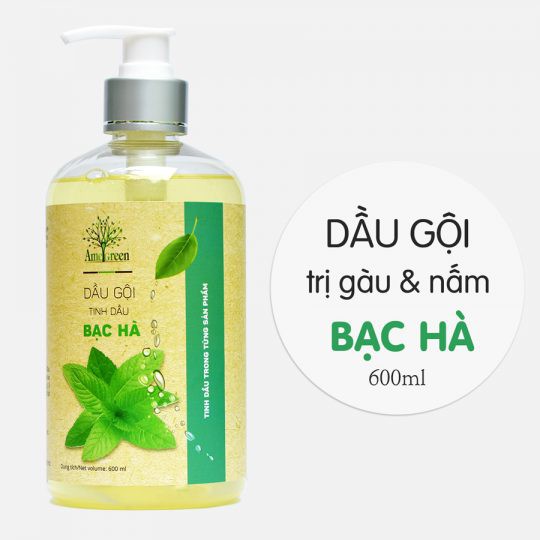 Dầu gội Bạc Hà trị gàu & nấm AmeGreen 600ml (NH3470.)