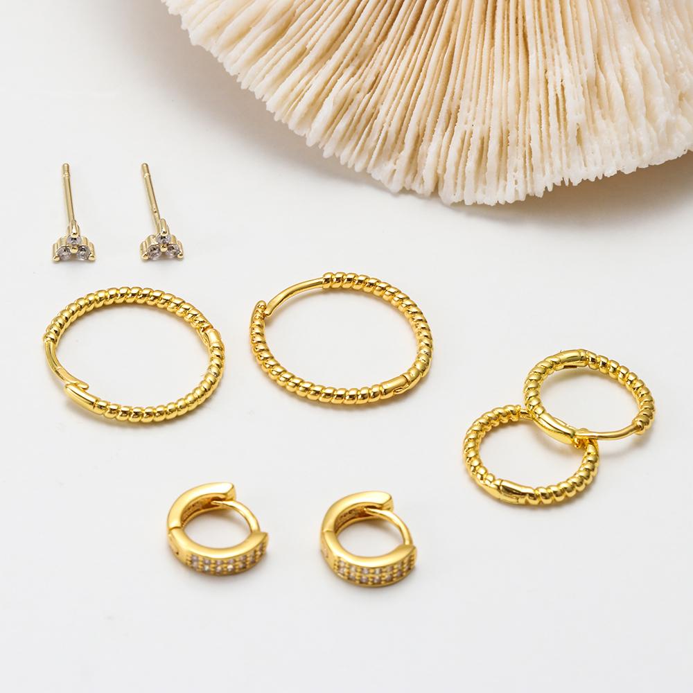 Bông Tai Dạng Vòng Tròn Thời Trang Tinh Tế 1 Cái Cho Nữ