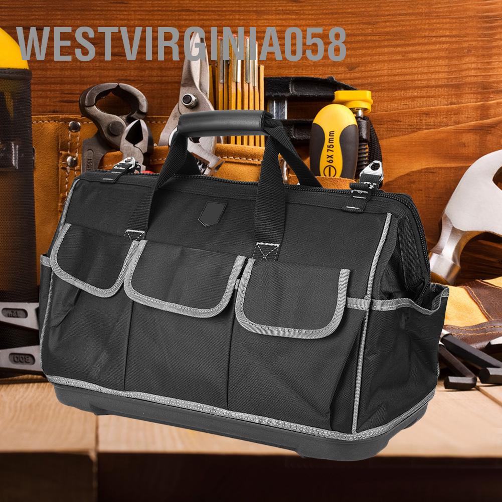 Westvirginia058 20in Plastic Bottom Bag Gray Hand Hardware Tool for Multi-Purpose 470 x 340 230mm