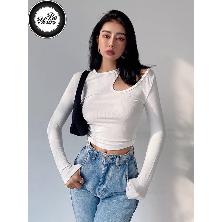 Áo Kiểu Hàn Quốc Khoét Vai Bigsize Dưới 80Kg Quyến Rũ Ôm Body Croptop Chất Thun Co Giản “KHOÉT TD”