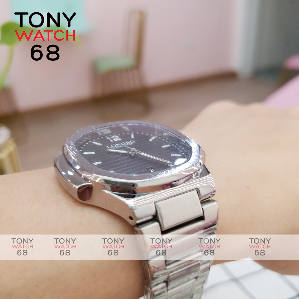 Đồng hồ nam Longbo mặt vuông dây kim loại chính hãng chống nước Tony Watch 68 | BigBuy360 - bigbuy360.vn