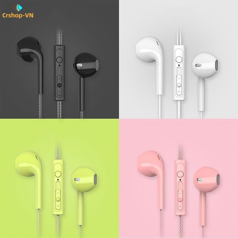 Tai nghe nhét tai cổng 3.5mm âm thanh sống động rõ ràng dành cho Android Iphone