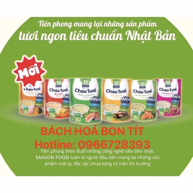 Cháo tươi baby sài gòn food cho mọi lứa tuổi đủ vị date xa đại lý lĩnh nam - ảnh sản phẩm 1