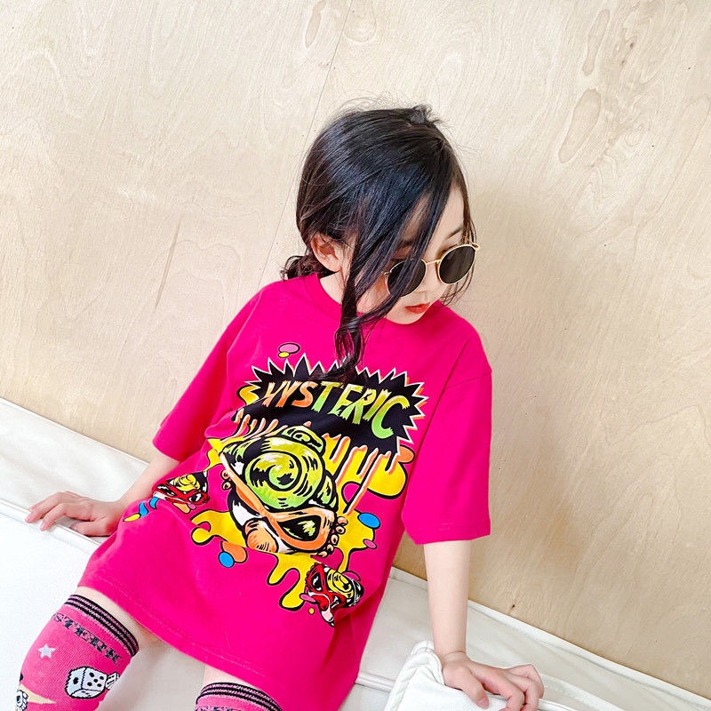 Đầm Thun 100% Cotton Mỏng In Họa Tiết Thời Trang Mùa Hè Hàn Quốc Mới Cho Bé Gái