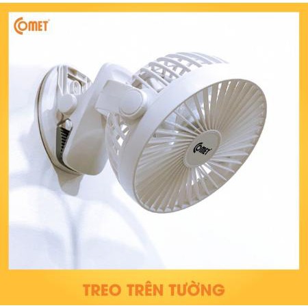 Quạt sạc kẹp bàn comet CRF0705 cao cấp chính hãng bảo hành 12 tháng