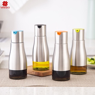 Chai đựng dầu ăn gia vị thuỷ tinh bọc inox cao cấp vando