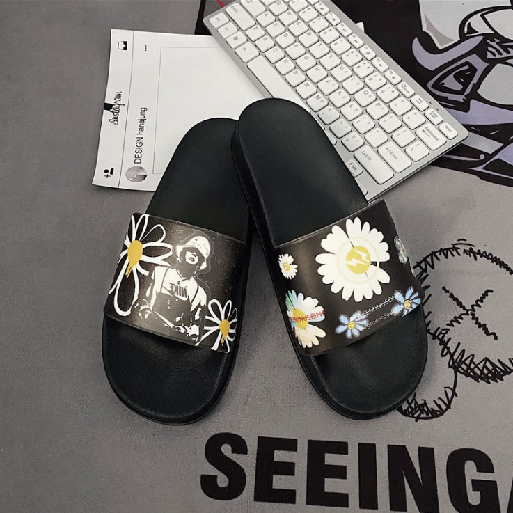 Dép quai ngang nam nữ hoa cúc 2021