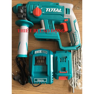 Máy khoan đục dùng pin lithium 20v total trhli2201 kèm 1 pin và 1 sạc