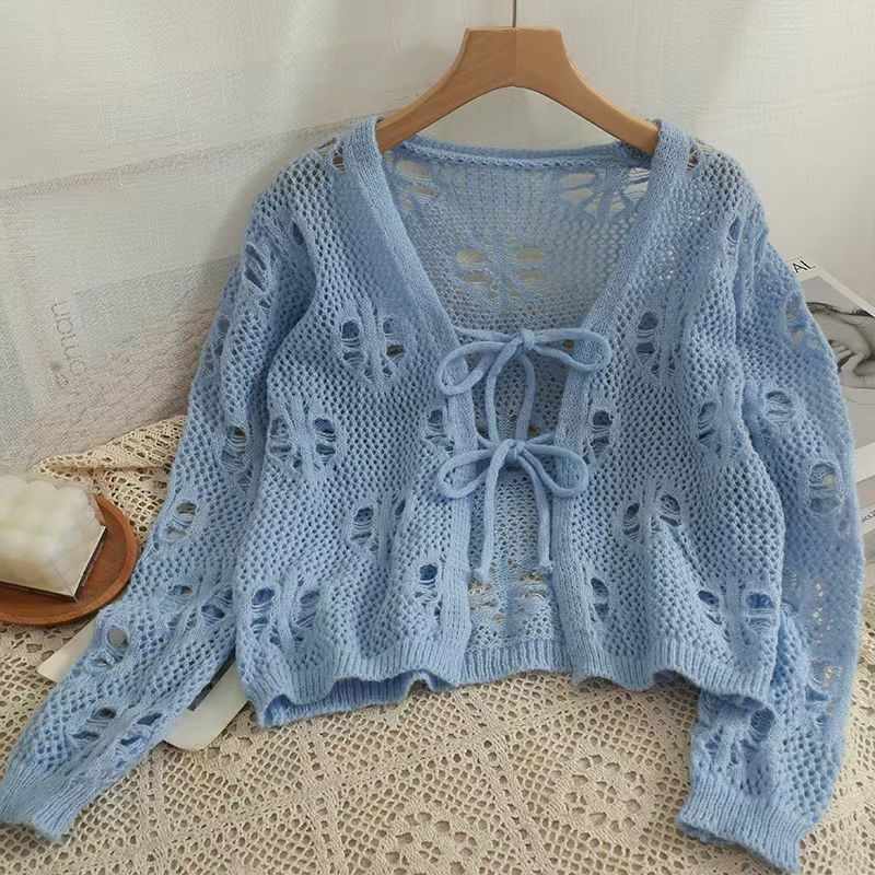 Áo Cardigan Dệt Kim Cổ Tròn Thời Trang Mùa Hè Mới
