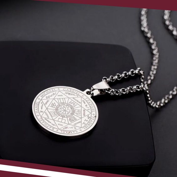 [GIAO HỎA TỐC] Vòng cổ dây chuyền Totem Series hình ngôi sao sáu cánh thiên thần thép không gỉ SUTUMAN silver