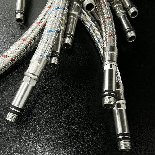 Dây cấp nước nóng lạnh - Dây cấp kim dùng vòi rửa chén, vòi lavabo nóng lạnh Foxis 50cm - 60cm