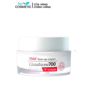 Kem dưỡng trắng, dưỡng ẩm, ngừa thâm da Angel's Liquid 7 Day Whitening Program Glutathione 700 V-Cream 50ml